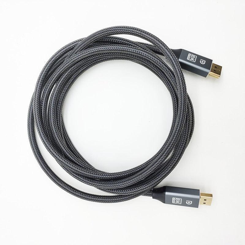 1m/2m/5m High Speed 1.4Gbp Slim and Flexible Ultra HD 8K 4K 144Hz 165Hz Display Port Adapter For Monitor PC Laptop Projector