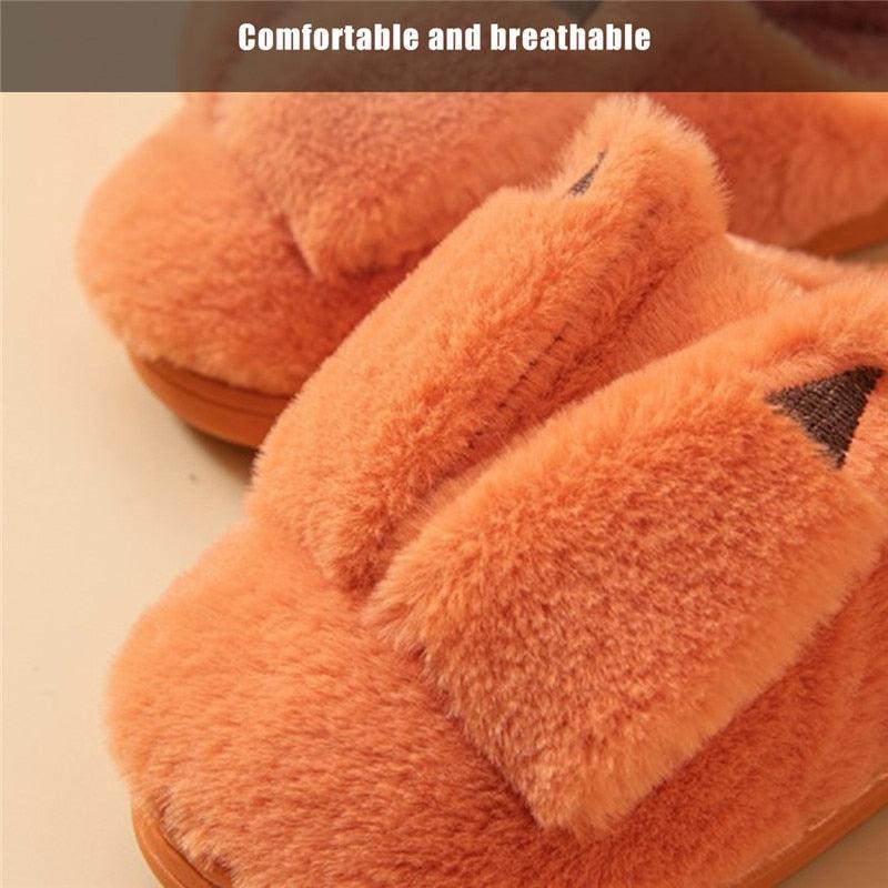 Couples Home Slippers Warm Cute Womans Mens Slipper Winter Shoes New Fashion Casual Fur Plush Slides Winter Slippers For Women House Slippers Fluffy Soft Comfy Fuzzy Slippers Faux Fur Plush Anti-Skid Slippers