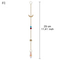 Home Decor Crystal Sun-catchers Window Pendant Hanging Curtain Wind-chimes Light Catcher Star Moon Pendant Rainbow Wind Chime Prisms Wind Chime Hanging Ornaments For Garden Home Christmas Decorations Gift