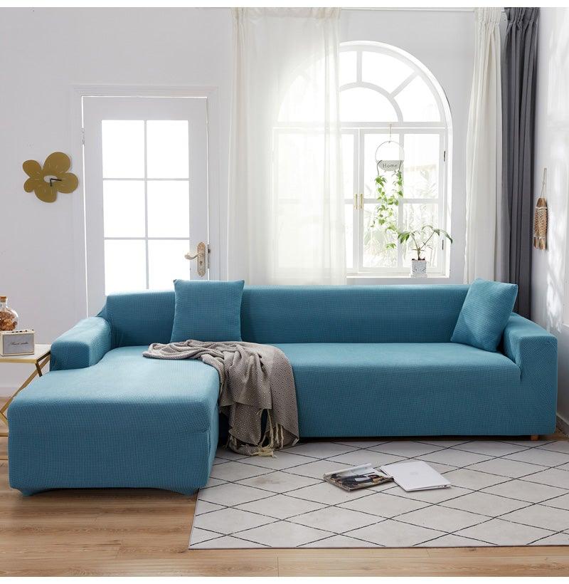 Elegant Elastic Sofa Covers Set for Living Room Chaise Lounge L Shape Corner Stretch Couch Armchair Slipcover Furniture Protector Shaped Sofa Cover Sectional Couch Cover for Living Room Fabric Chaise Lounge Slipcover