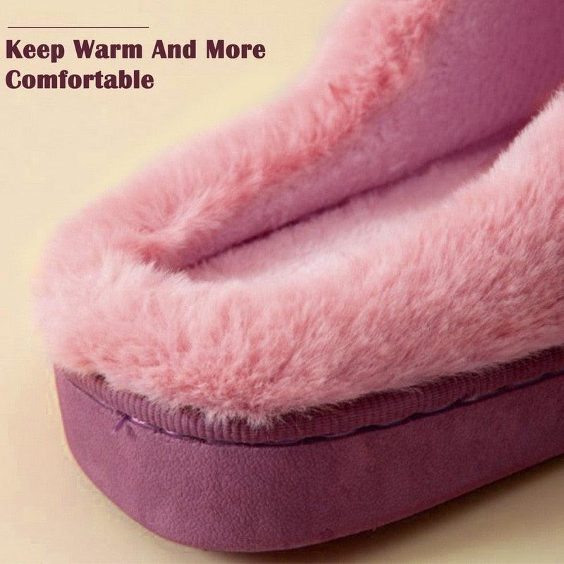 Couples Home Slippers Warm Cute Womans Mens Slipper Winter Shoes New Fashion Casual Fur Plush Slides Winter Slippers For Women House Slippers Fluffy Soft Comfy Fuzzy Slippers Faux Fur Plush Anti-Skid Slippers