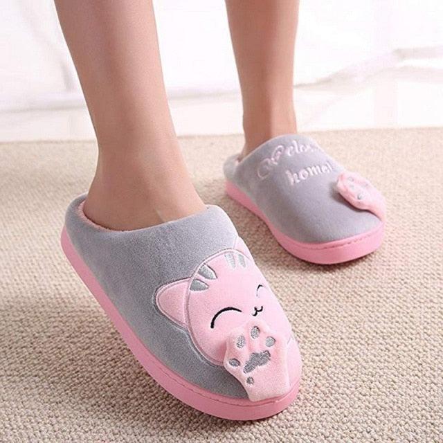 Couples Home Slippers Warm Cute Womans Mens Slipper Winter Shoes New Fashion Casual Fur Plush Slides Winter Slippers For Women House Slippers Fluffy Soft Comfy Fuzzy Slippers Faux Fur Plush Anti-Skid Slippers