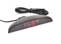 12V Car Interior 3 In 1 Car Clock Voltmeter Thermometer and Voltage Meter Monitor Touch Switch Blue Red Light Thermometers Voltmeter Gauge Electronic Clock LED Digital Display LCD Screen Clock