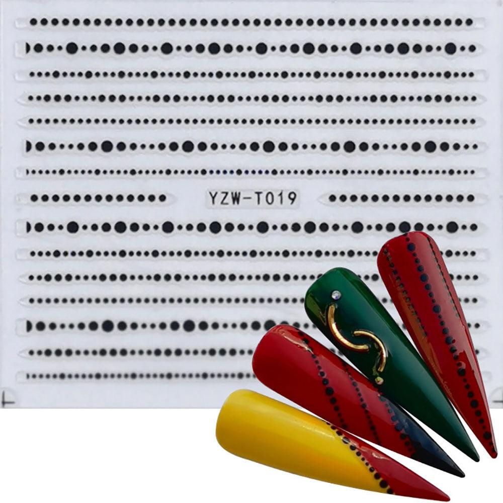 Nail Stickers for Manicure Nail Sticker Sliders For Nails Decal Self-adhesive Nails Figures Transfer Black Accessories Sliders Manicure Decoration 3D Nail Supplies Holographic Decals Transfer Sliders Nail Design Manicures Nail Self-Adhesive Sticker