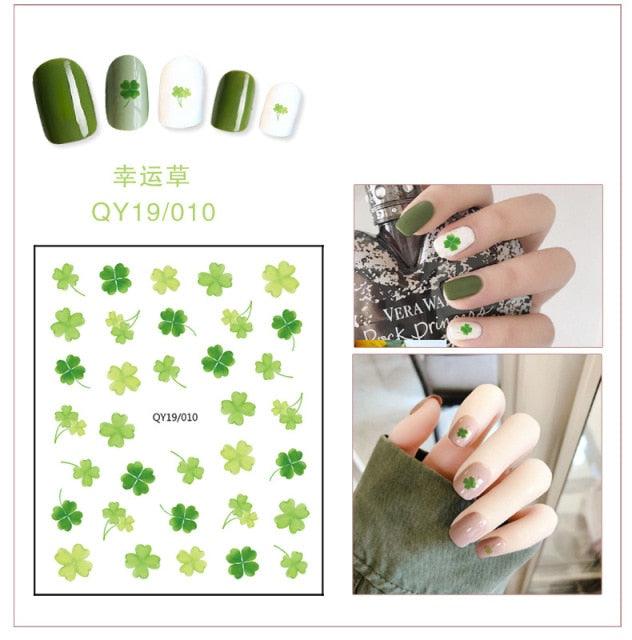 Cartoon Characters Plants Animals Forest Flowers Small Fresh Flowers 3D Nail Stickers Hyuna Style Nail Patch Waterproof Self Adhesive Nail Decals for Nail Art Decoration Including Hearts Stars Letters Bowknot Leaves Flowers Plants Fruits Butterflies