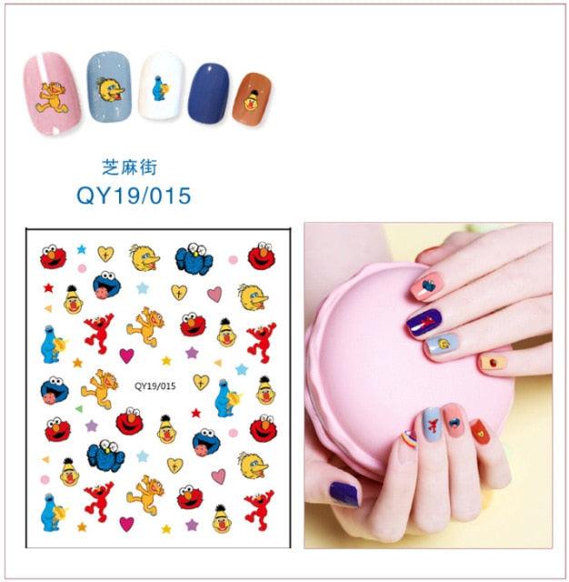 Cartoon Characters Plants Animals Forest Flowers Small Fresh Flowers 3D Nail Stickers Hyuna Style Nail Patch Waterproof Self Adhesive Nail Decals for Nail Art Decoration Including Hearts Stars Letters Bowknot Leaves Flowers Plants Fruits Butterflies