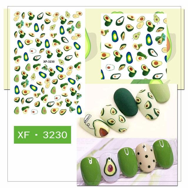 Cartoon Characters Plants Animals Forest Flowers Small Fresh Flowers 3D Nail Stickers Hyuna Style Nail Patch Waterproof Self Adhesive Nail Decals for Nail Art Decoration Including Hearts Stars Letters Bowknot Leaves Flowers Plants Fruits Butterflies