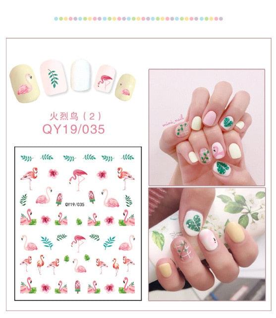 Cartoon Characters Plants Animals Forest Flowers Small Fresh Flowers 3D Nail Stickers Hyuna Style Nail Patch Waterproof Self Adhesive Nail Decals for Nail Art Decoration Including Hearts Stars Letters Bowknot Leaves Flowers Plants Fruits Butterflies