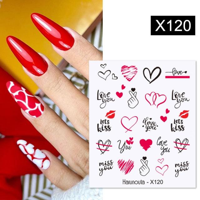 Egg Shell French Lines Water Decals Sticker Geometric Flowers Leaves Bubble Design Slider For Manicuring Nail Art Manicure Lips Nail Art Decorations Slider Nail Art Stickers Decals Nail Art Supplies Valentines Day 3D Self-Adhesive Nail Decorations