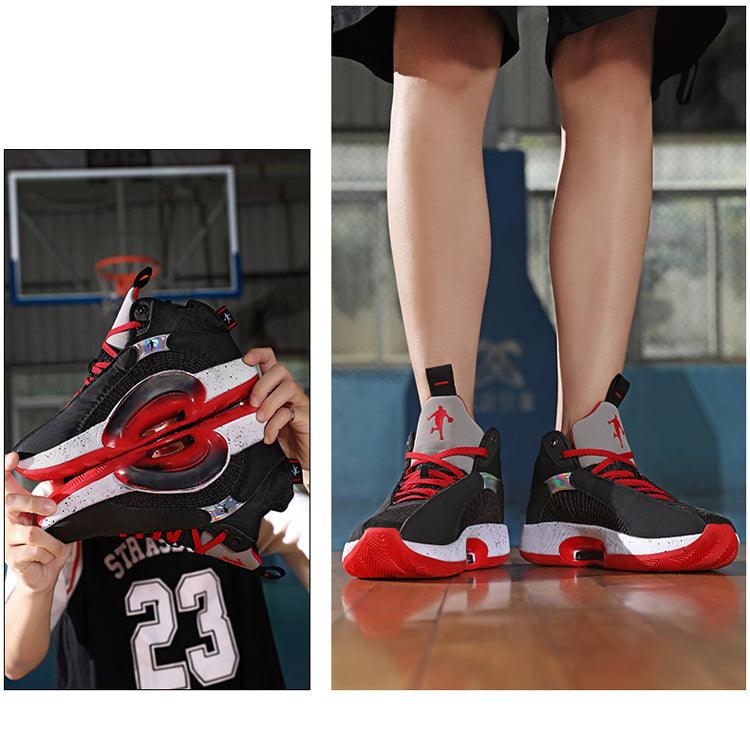 Men's Casual Breathable Comfortable Cushioned Soft Professional Sports Basketball Shoes Outdoor Street Sports Shoes Lightning Professional Anti Slip Sports Shoes For Running Walking