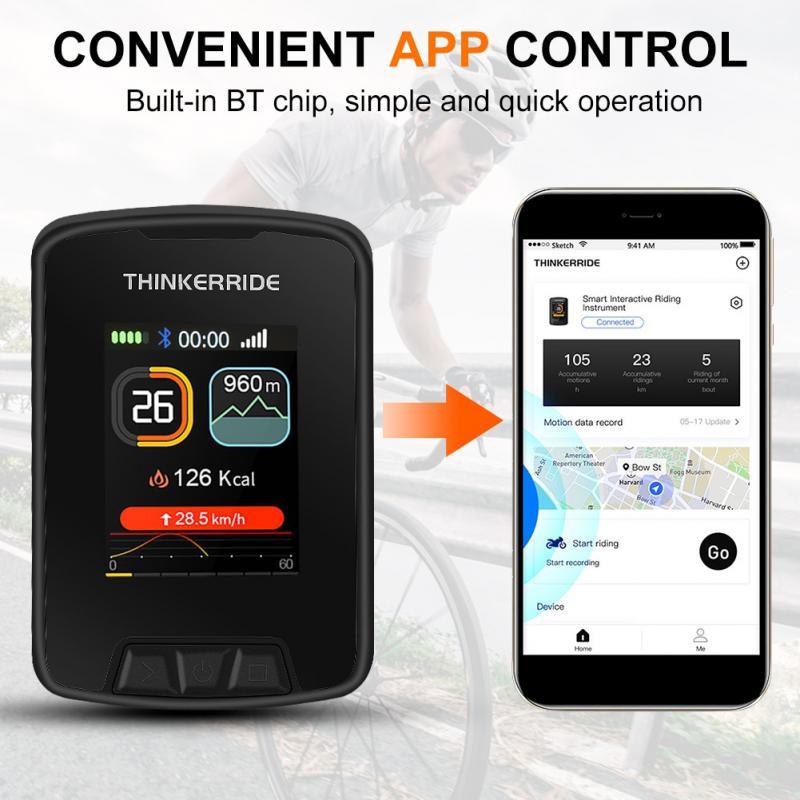 GPS Wireless Bike Computer Waterproof Bicycle Odometer Large Color LCD Screen Maps Navigation Cycling Speedometer Wired Bicycle Speedometer Waterproof Cycle Computer With Backlight LCD Display Automatic Sleep