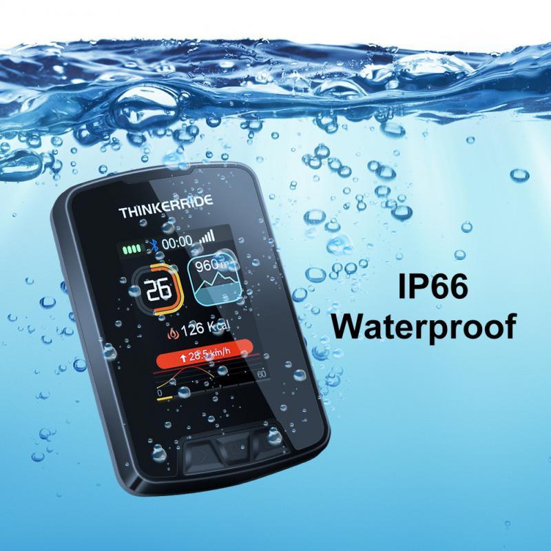 GPS Wireless Bike Computer Waterproof Bicycle Odometer Large Color LCD Screen Maps Navigation Cycling Speedometer Wired Bicycle Speedometer Waterproof Cycle Computer With Backlight LCD Display Automatic Sleep