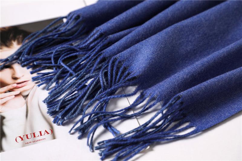 Fashion Winter Solid Soft Scarf Cashmere Lightweight Scarves Shawls Cashmere Escharpe Scarfs Lightweight Shawls Hijabs Shawls Escharpe Elegant Wrap Blanket Bandana Tassel For Lady
