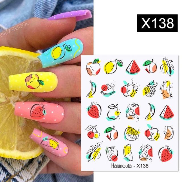 Spring Simple Green Theme Water Decal Sticker Flower Leaf Tree Summer Slider For Manicuring Nail Art Watermarks Art Decoration Manicure Tools Nail Watermark Decals iridescent Decoration Nail Self-Adhesive Decals Nail Stickers Water Transfer Fresh Nail