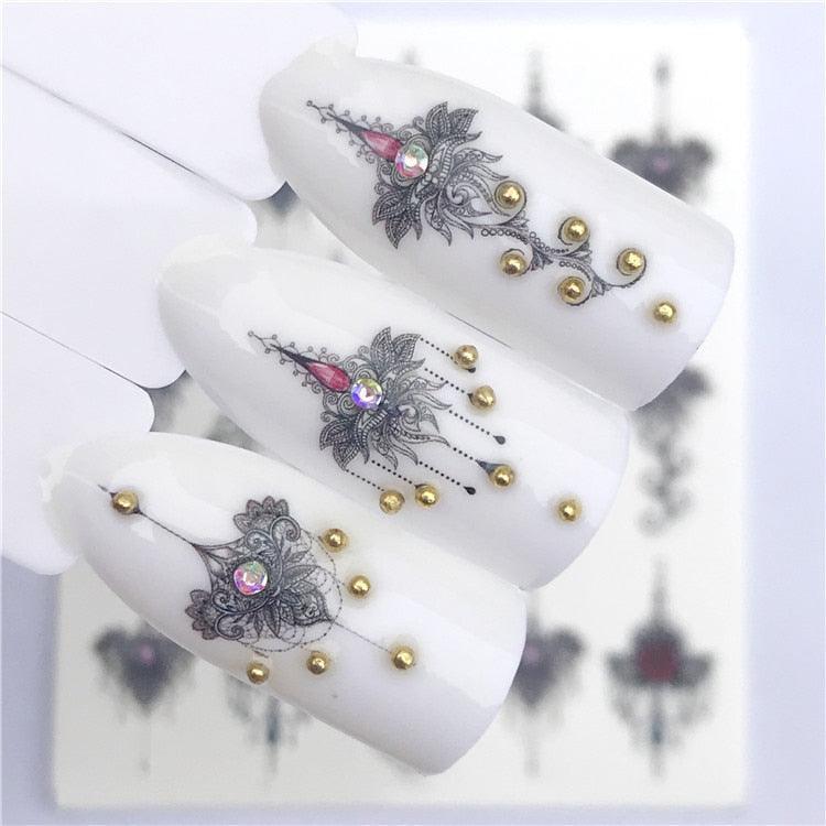 Fox Wolf Animal 3D Embossed Nail Sticker Flower Adhesive Manicure Slider Nail Art Tips Decorations Decals Manicure Design Golden Firework Star Accessories Heart Nail Art Stickers Glitter Decals Love Nail Sequins Laser Heart Nail