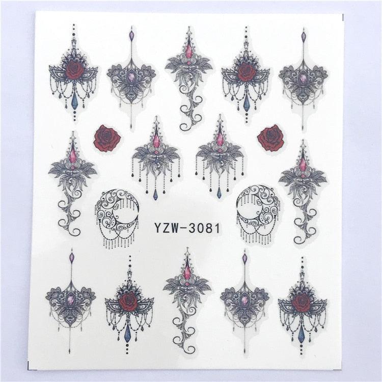Fox Wolf Animal 3D Embossed Nail Sticker Flower Adhesive Manicure Slider Nail Art Tips Decorations Decals Manicure Design Golden Firework Star Accessories Heart Nail Art Stickers Glitter Decals Love Nail Sequins Laser Heart Nail