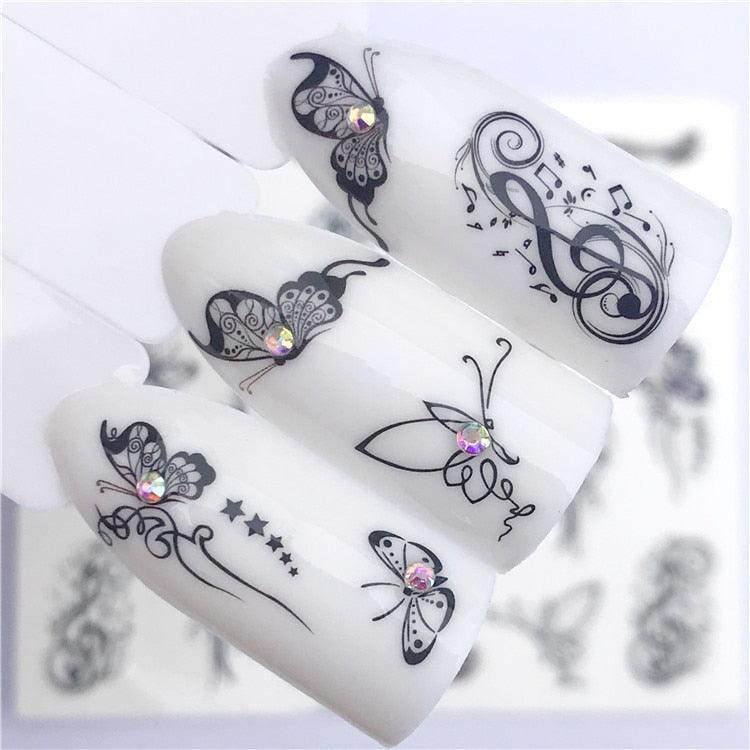 Fox Wolf Animal 3D Embossed Nail Sticker Flower Adhesive Manicure Slider Nail Art Tips Decorations Decals Manicure Design Golden Firework Star Accessories Heart Nail Art Stickers Glitter Decals Love Nail Sequins Laser Heart Nail