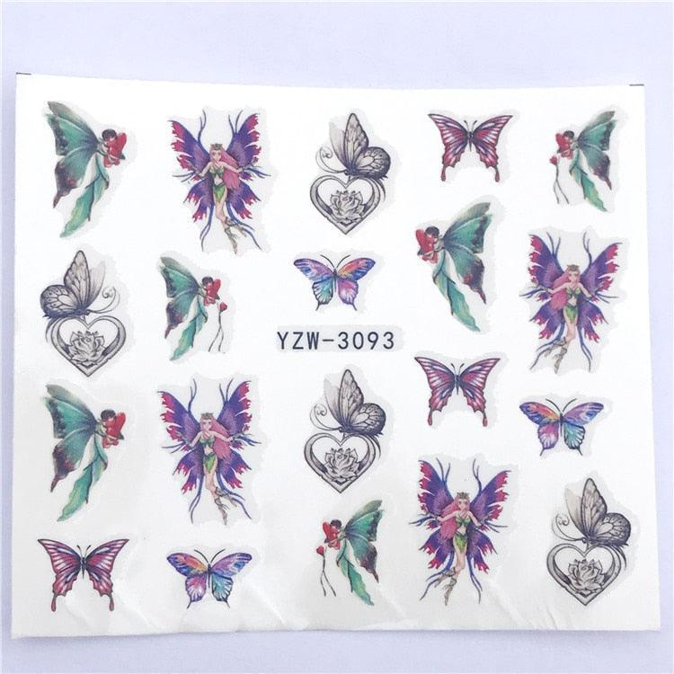 Fox Wolf Animal 3D Embossed Nail Sticker Flower Adhesive Manicure Slider Nail Art Tips Decorations Decals Manicure Design Golden Firework Star Accessories Heart Nail Art Stickers Glitter Decals Love Nail Sequins Laser Heart Nail