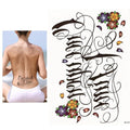 Elegant Temporary Waterproof Tattoos Big Tribal Sticker Black Large Body Art Makeup Fake Tattoo For Mens Womens
