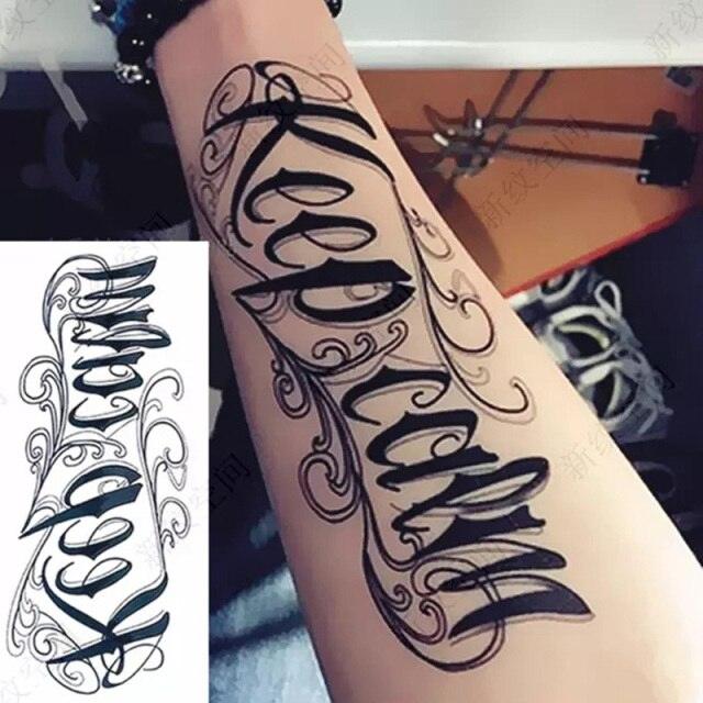 Elegant Temporary Waterproof Tattoos Big Tribal Sticker Black Large Body Art Makeup Fake Tattoo For Mens Womens