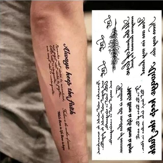 Elegant Temporary Waterproof Tattoos Big Tribal Sticker Black Large Body Art Makeup Fake Tattoo For Mens Womens