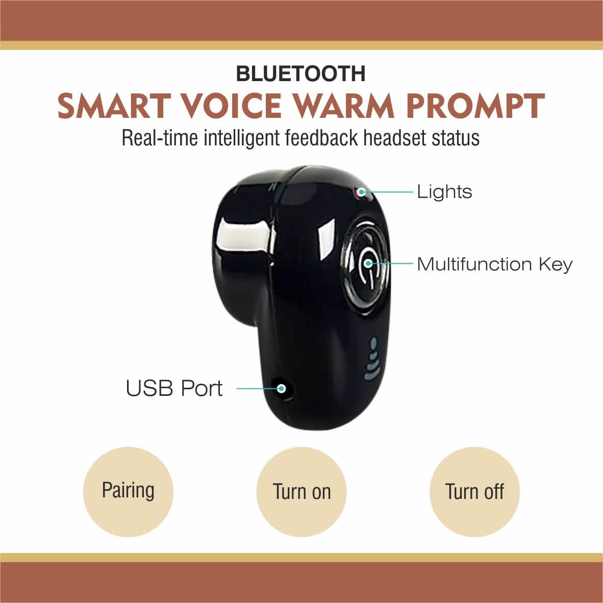 Professional Mini Invisible Wireless Bluetooth 10.0 Stereo In-Ear Earbud