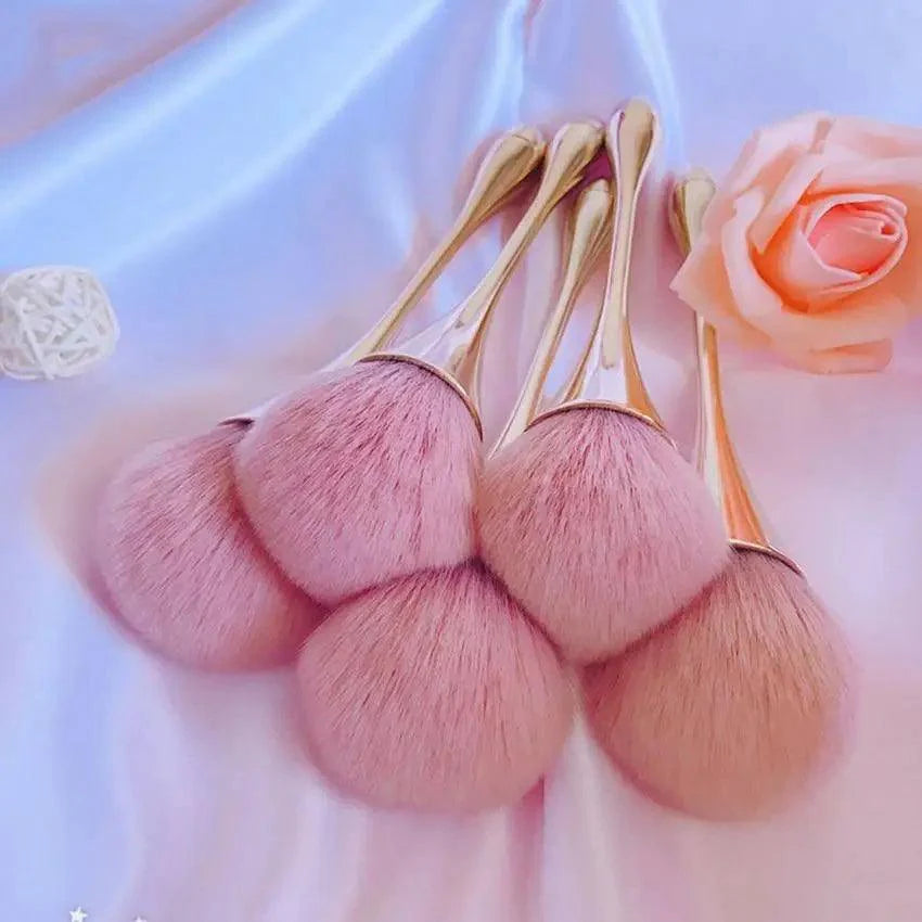 Professional Rose Gold Powder Brush For Make Up Foundation Brush- Professional Fluffy Loose Setting Powder Brush