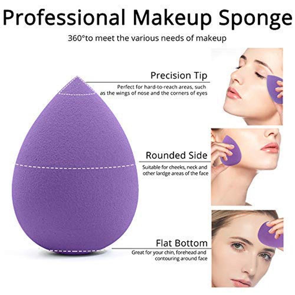 Professional Womens Blender Makeup Sponge Face Puff Powder Dry and Wet For Liquid Cream Make Up Sponges Cosmetics Colorful Soft Design