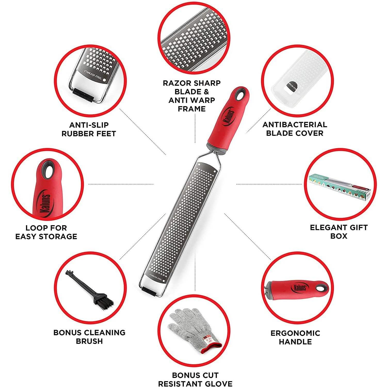 Professional Zester Cheese Grater with Handle