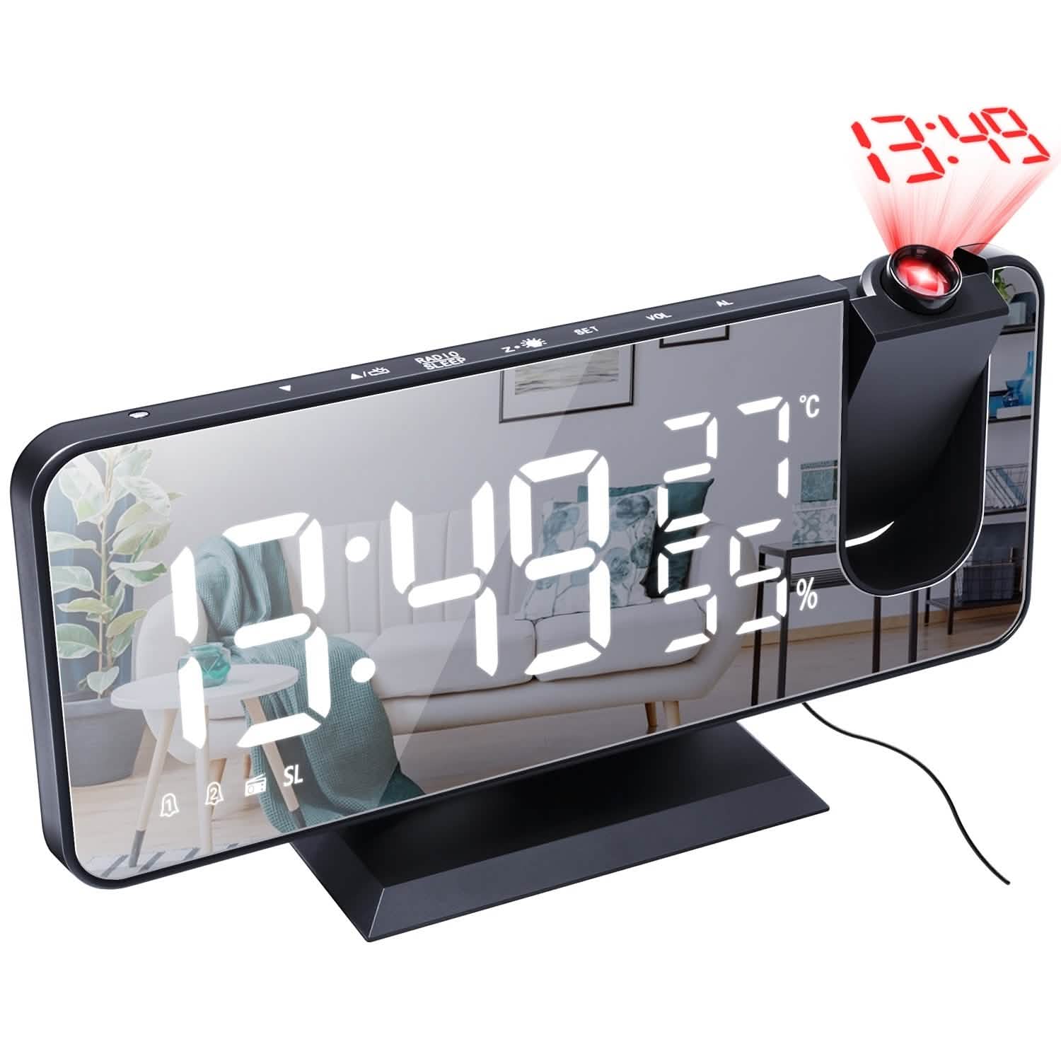 Projection Alarm Clock with Radio Function