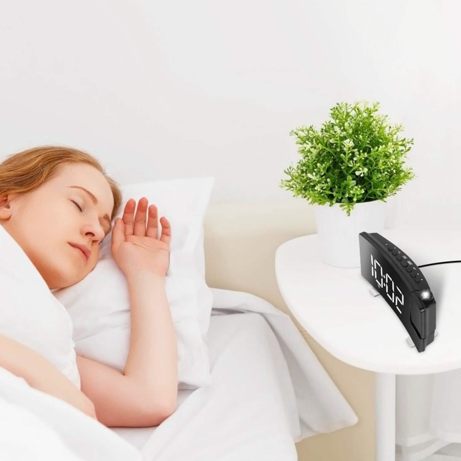 Projection Alarm Clock with Radio
