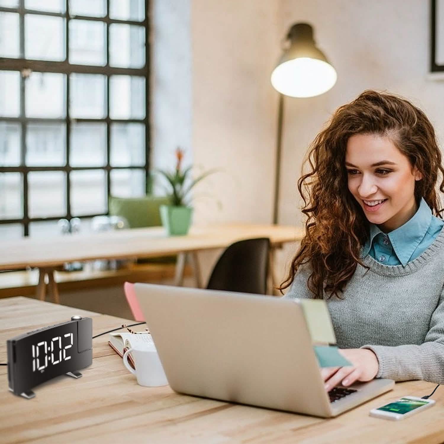 Projection Alarm Clock with Radio