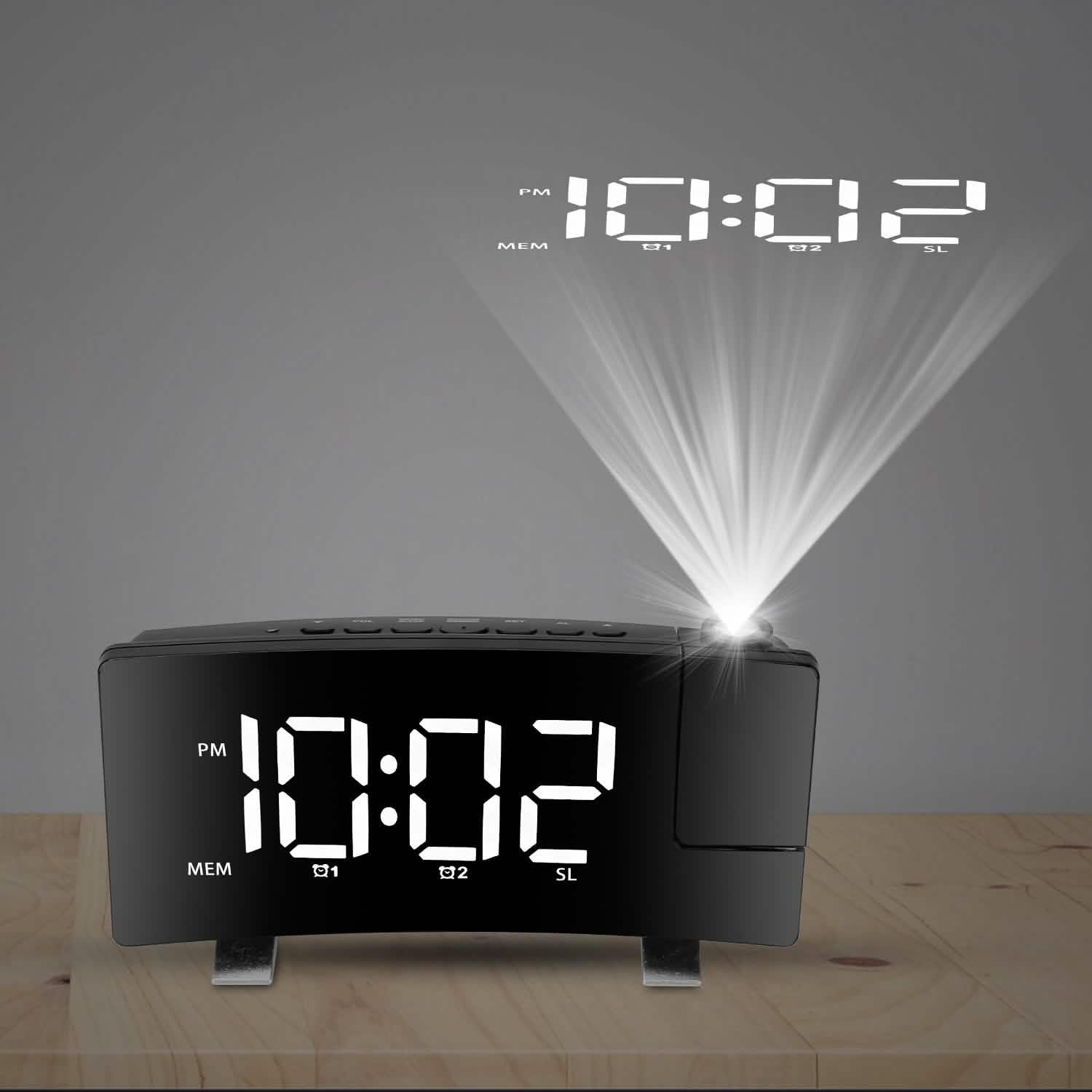 Projection Alarm Clock with Radio