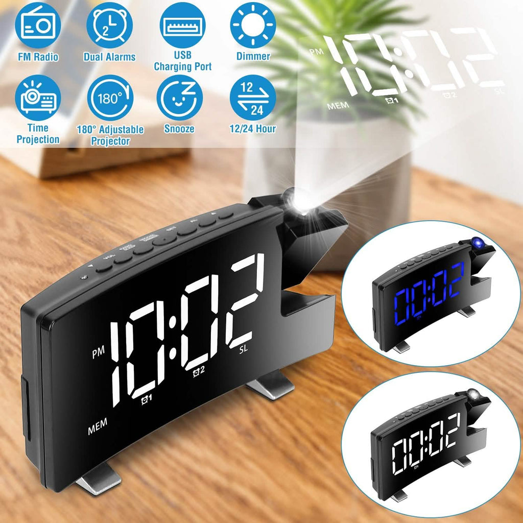 Projection Alarm Clock with Radio