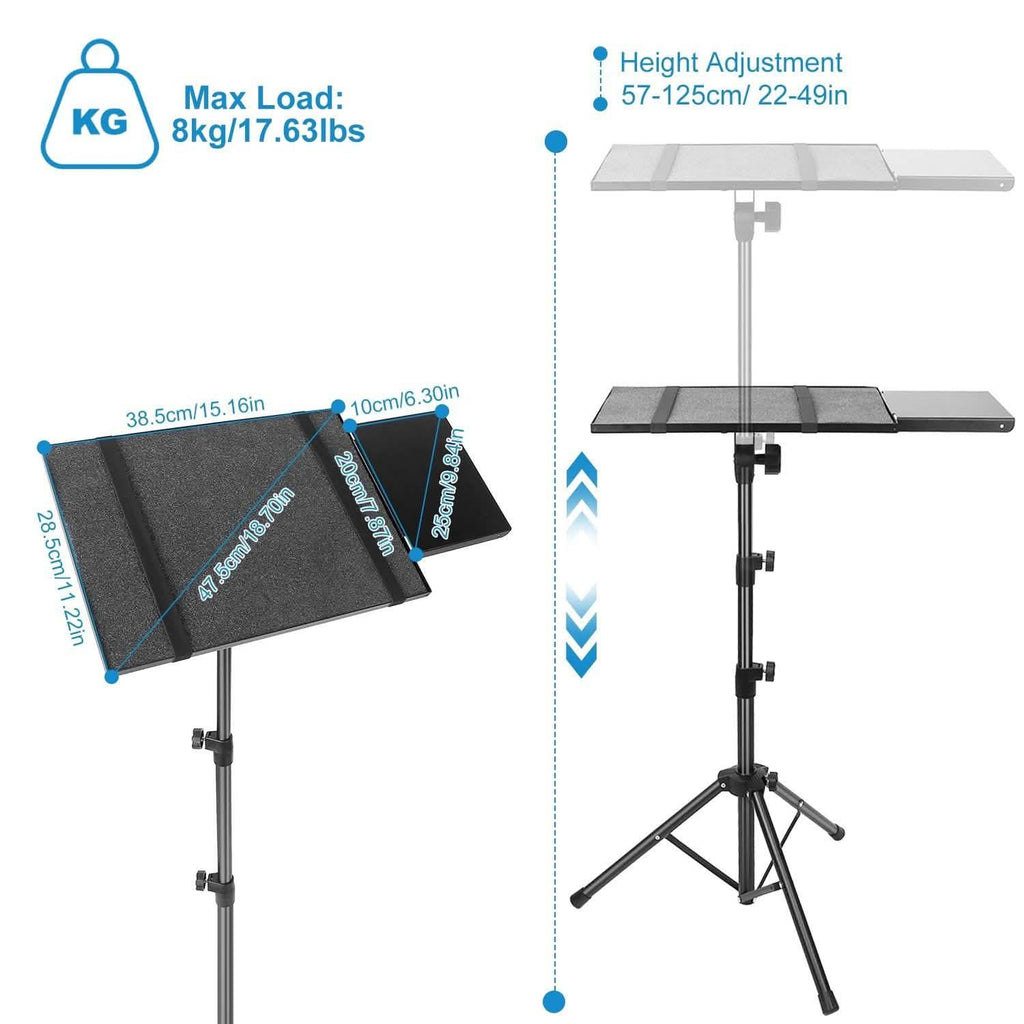 Projector Tripod Stand Folding with Height Tilt Adjustment
