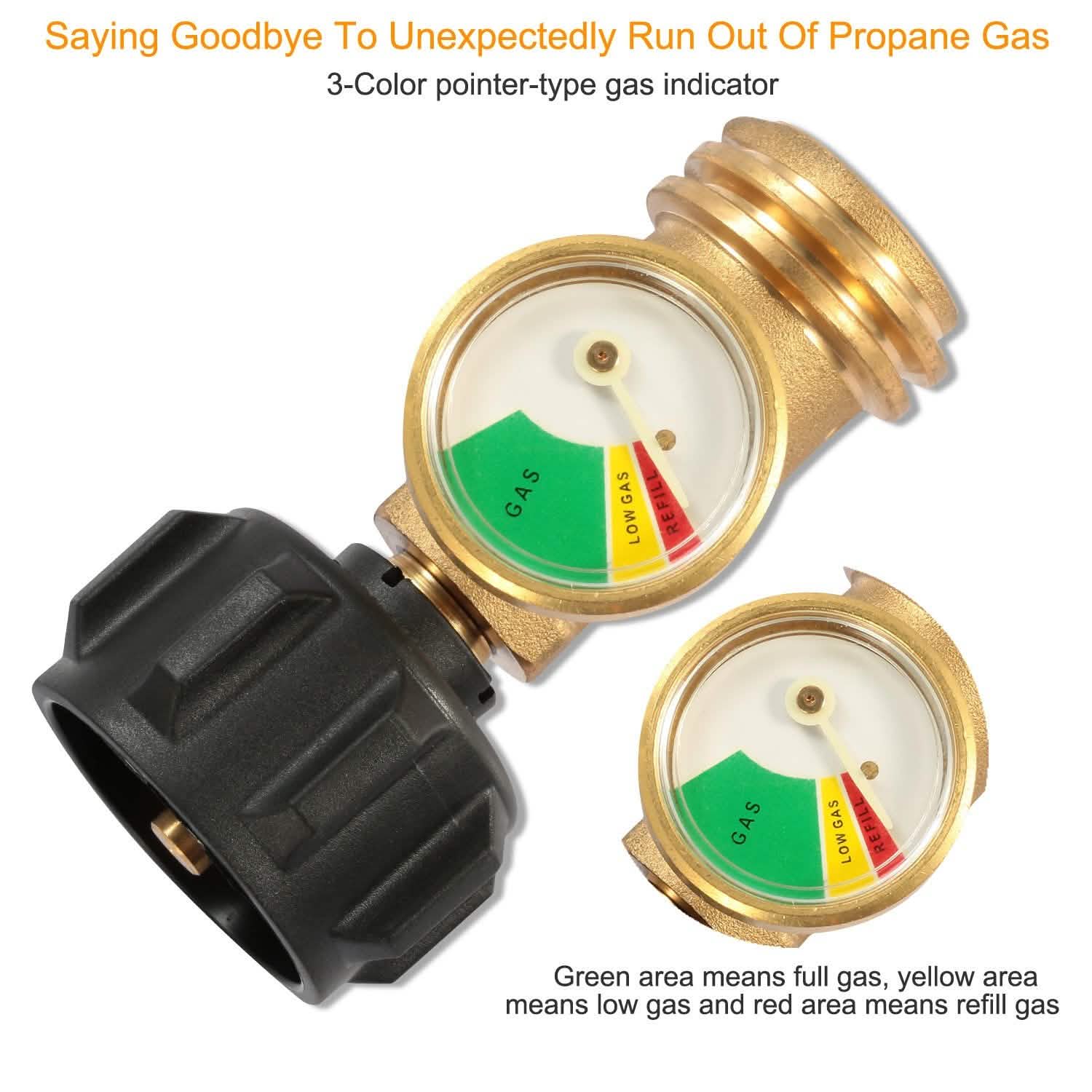 Propane Tank Refill Adapter Gas Level Indicator Meter