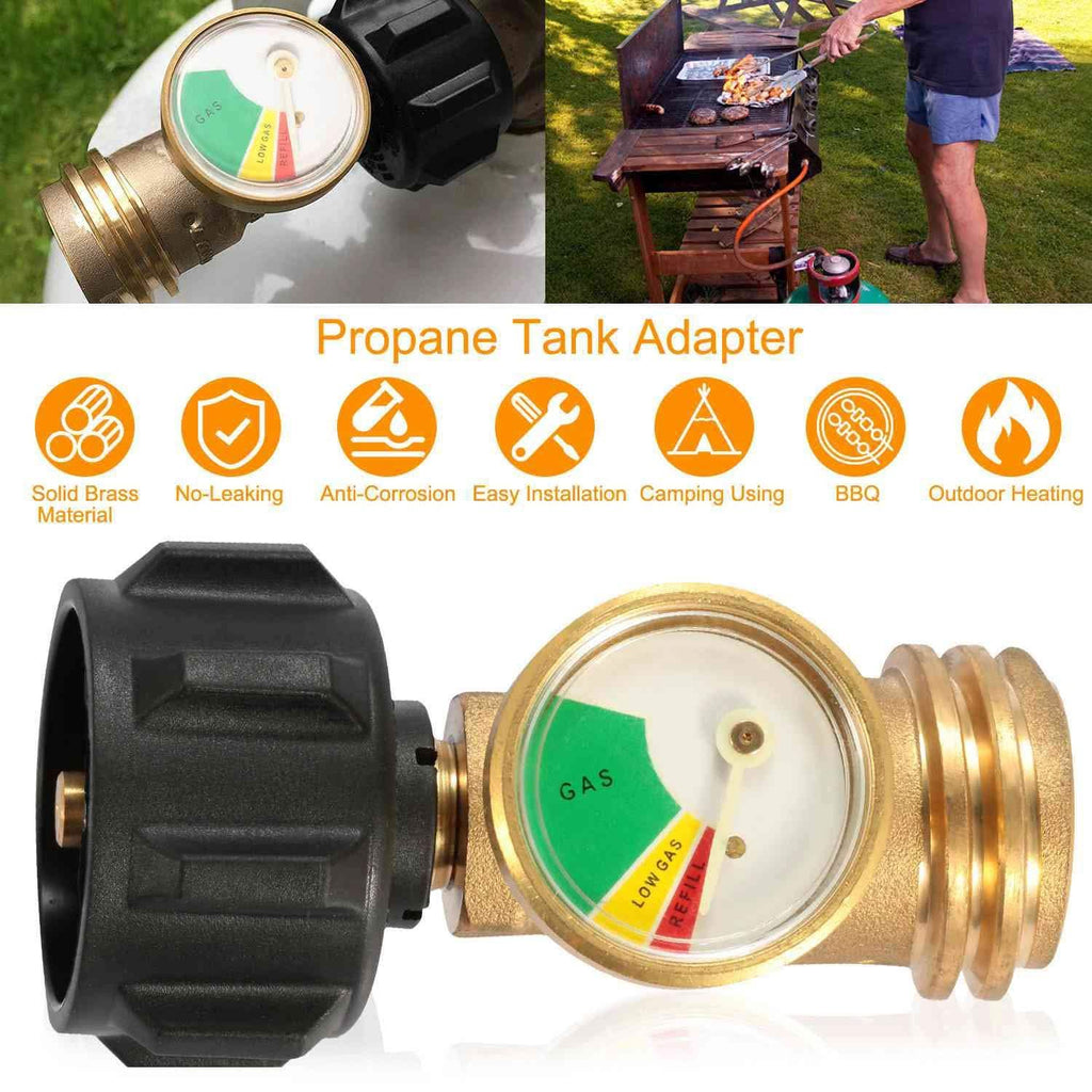 Propane Tank Refill Adapter Gas Level Indicator Meter