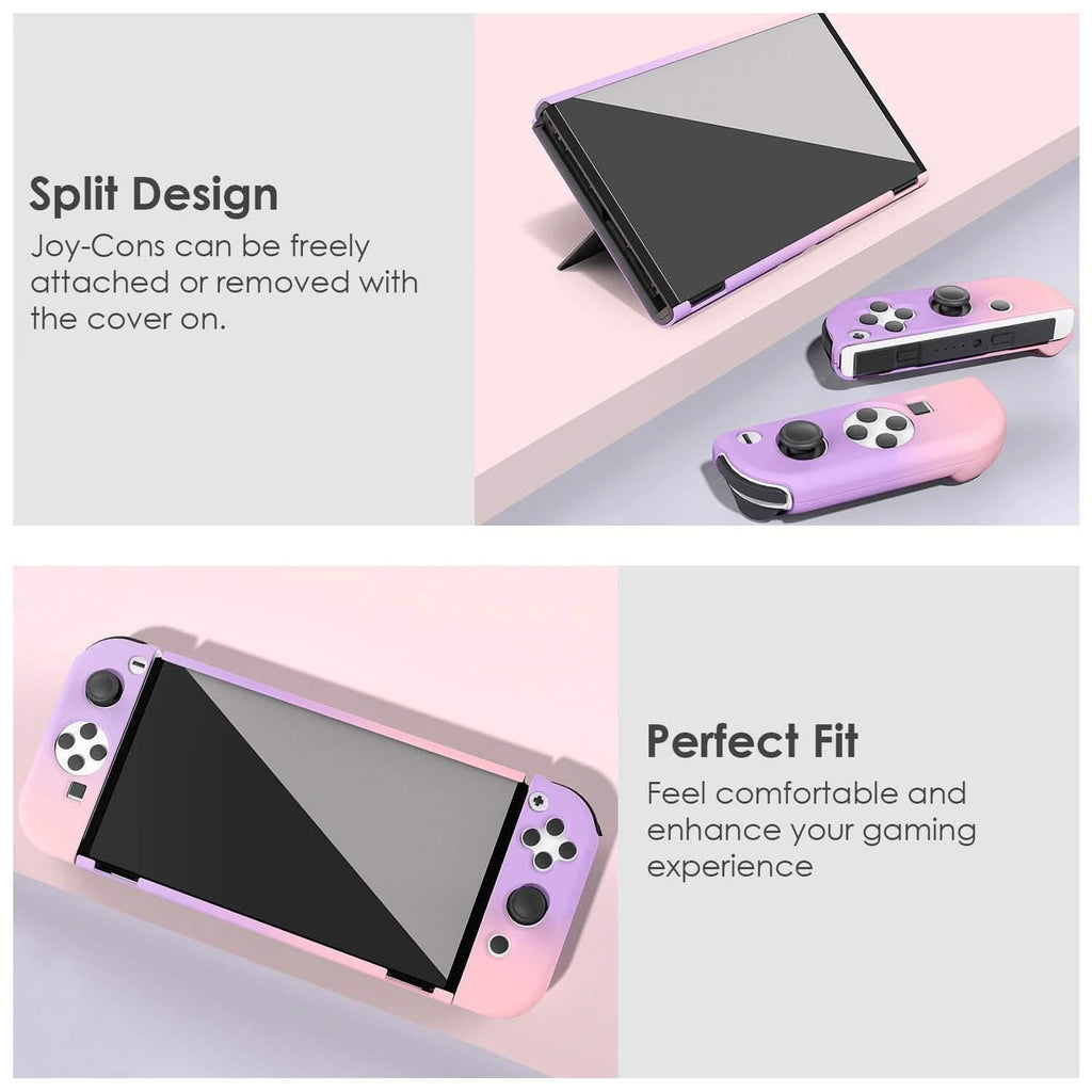 Protective Shell Cover Hard Dockable Case Fit for Nintendo Switch OLED