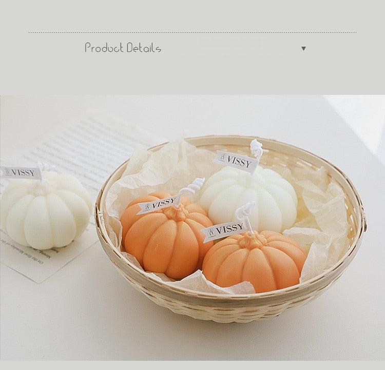 Pumpkin Candle Creative Handmade Aromatherapy Candle Pumpkin Candle Fall Candle Gift Set For Women Aromatherapy Candle Gift For Halloween Decorations Candle Photo Home Restaurant Hotel Decoration
