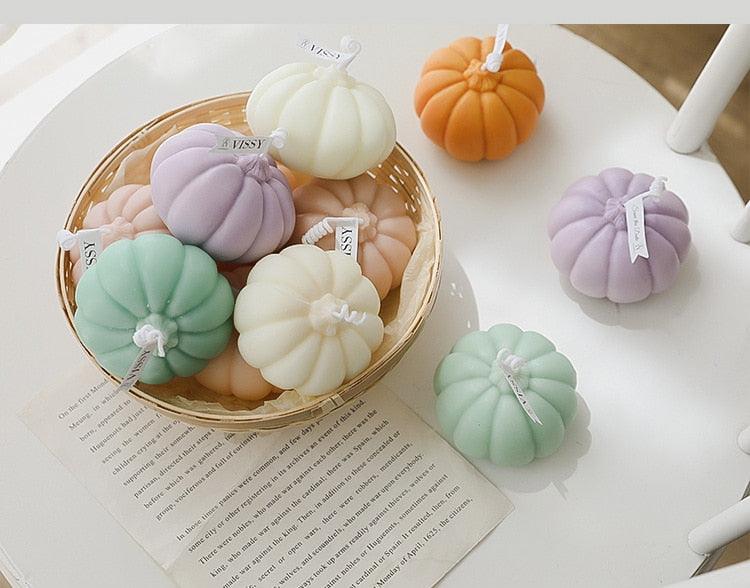Pumpkin Candle Creative Handmade Aromatherapy Candle Pumpkin Candle Fall Candle Gift Set For Women Aromatherapy Candle Gift For Halloween Decorations Candle Photo Home Restaurant Hotel Decoration