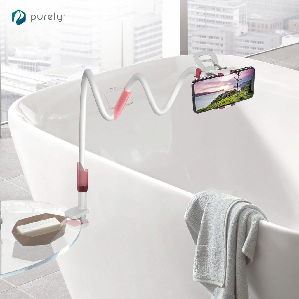 Purely Gooseneck Phone Holder - Flexible Arm Cell Phone Stand for Desk