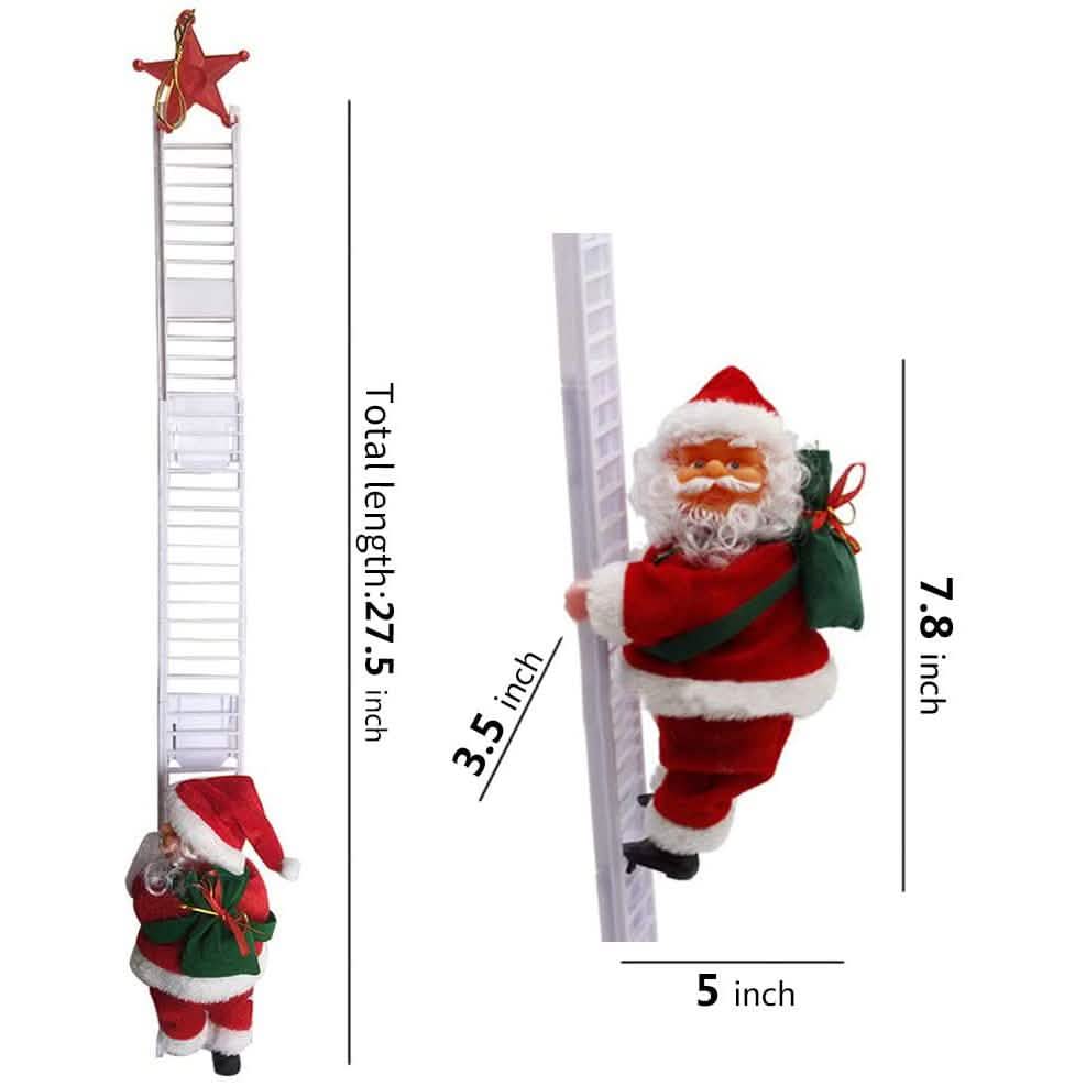 Puroregno Electric Climbing Ladder Rope Santa Claus Doll