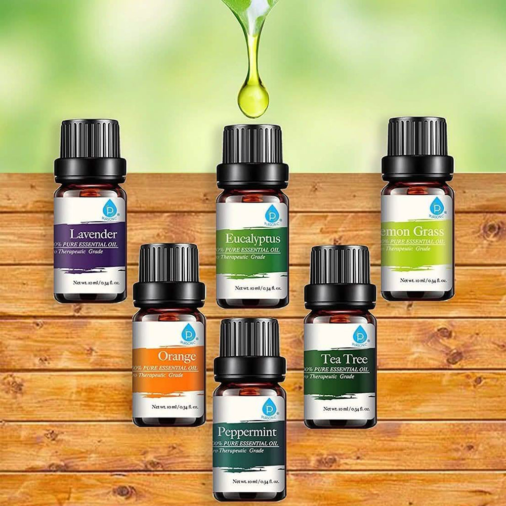Pursonic Aroma Diffuser with Remote and 6-Pack Aromatherapy Oils