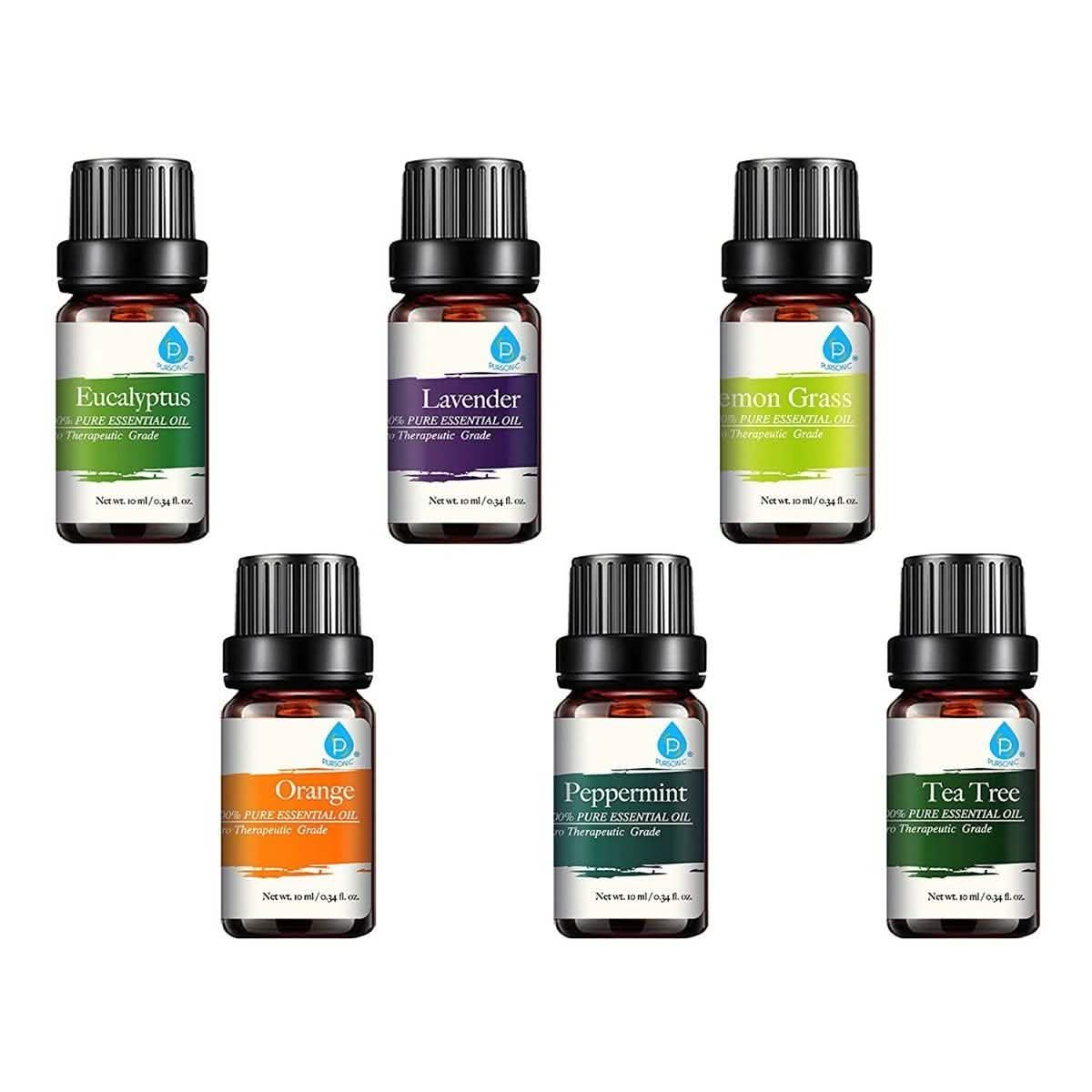 Pursonic Aroma Diffuser with Remote and 6-Pack Aromatherapy Oils