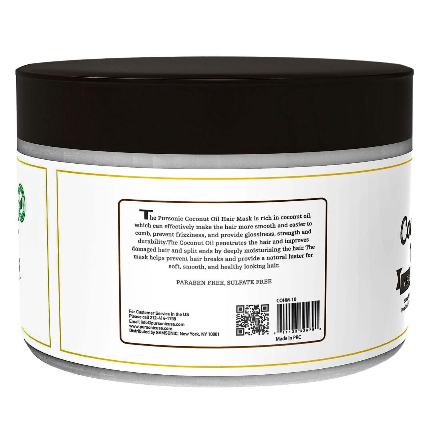 Pursonic Coconut Oil Hair Mask 10 oz