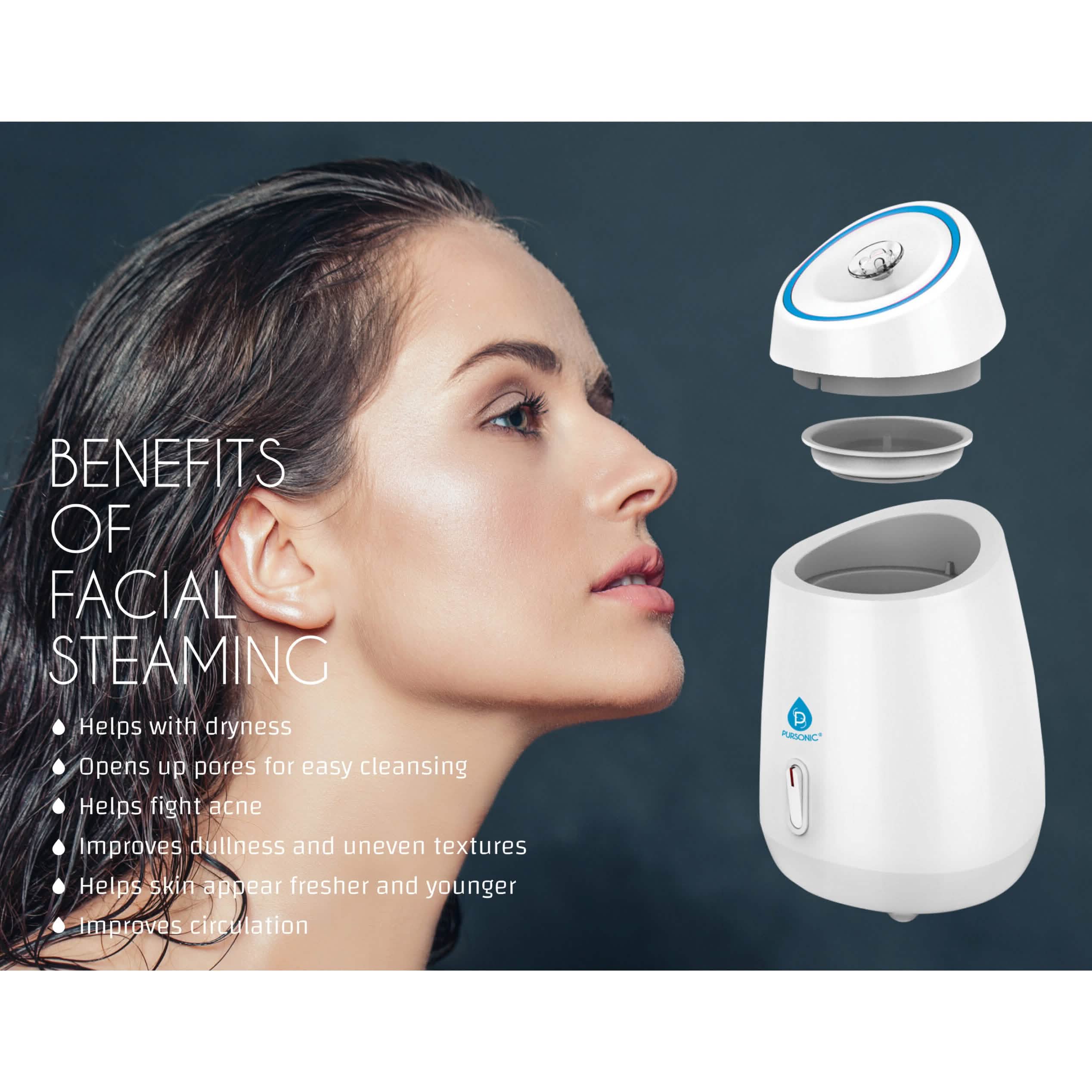 Pursonic Facial Steamer Hot Mist Moisturizing Spa