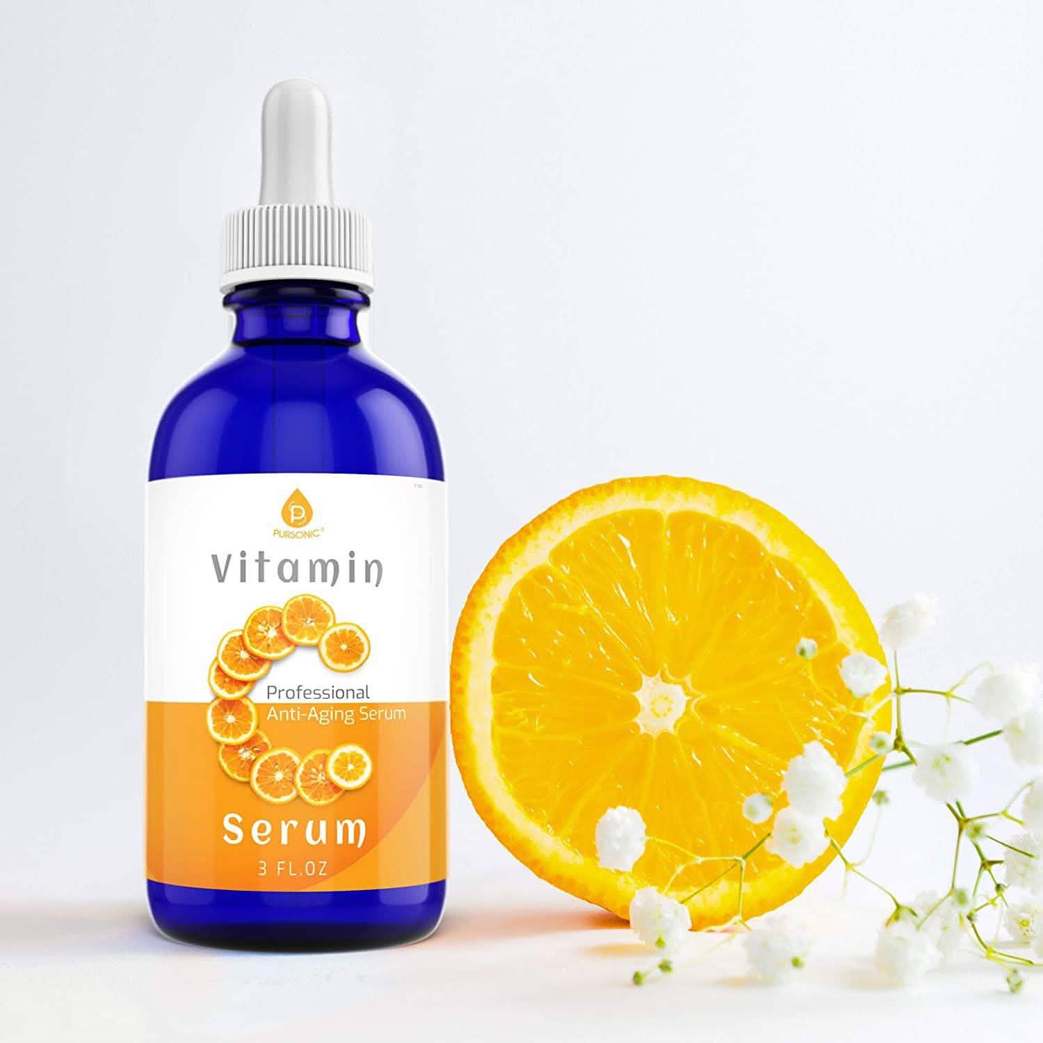 Pursonic Vitamin C Best Organic Anti-Aging Moisturizer Serum
