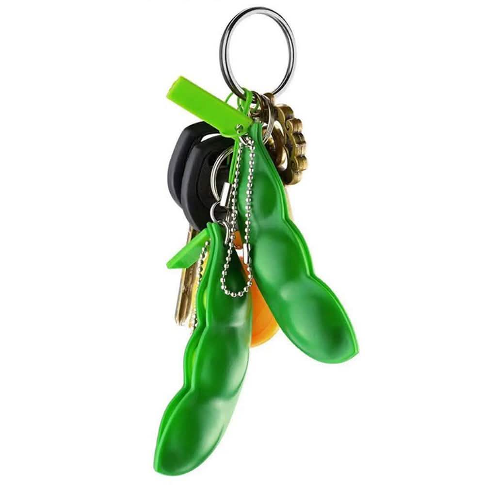 Push Pea Squeezing Keychain