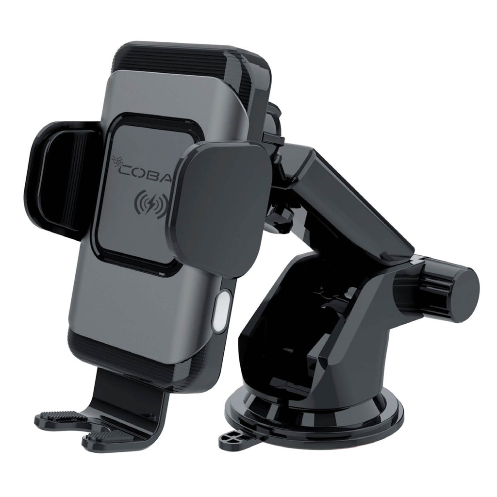 QI Certified Wireless Charging Windshield Dash Cradle Mount 10W with Auto Sensor Grips