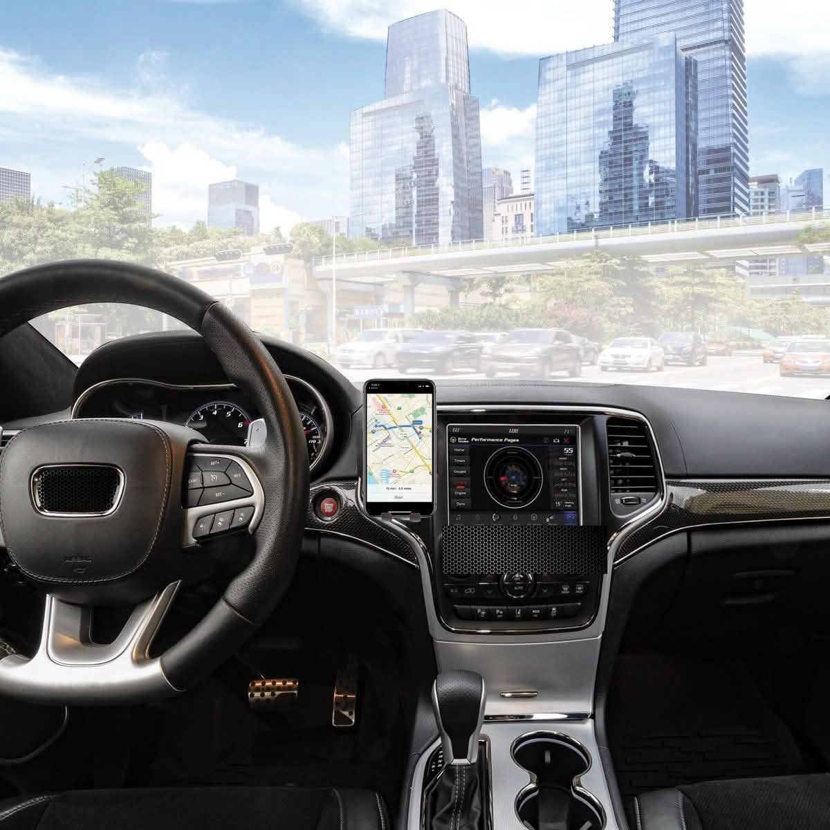 QI Certified Wireless Charging Windshield Dash Cradle Mount 10W with Auto Sensor Grips